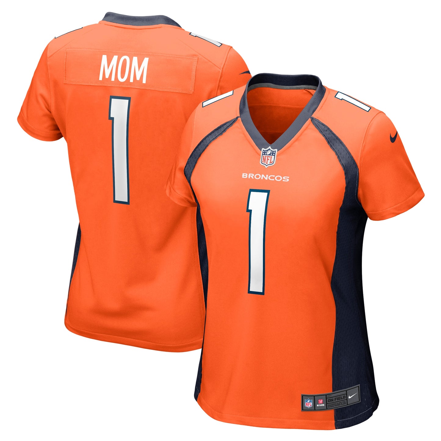 Number 1 Mom Denver Broncos Nike Women's Game Jersey - Orange