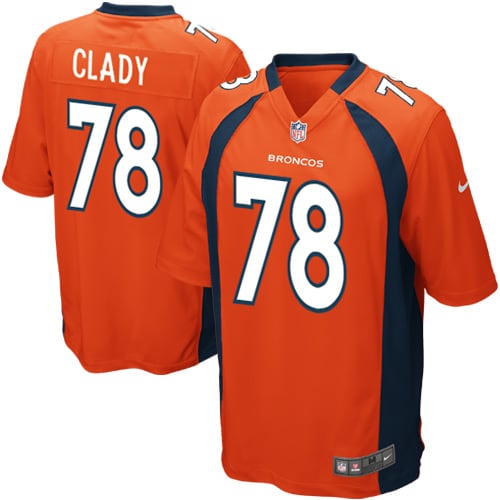 Ryan Clady Denver Broncos Nike Youth Team Color Game Jersey - Orange