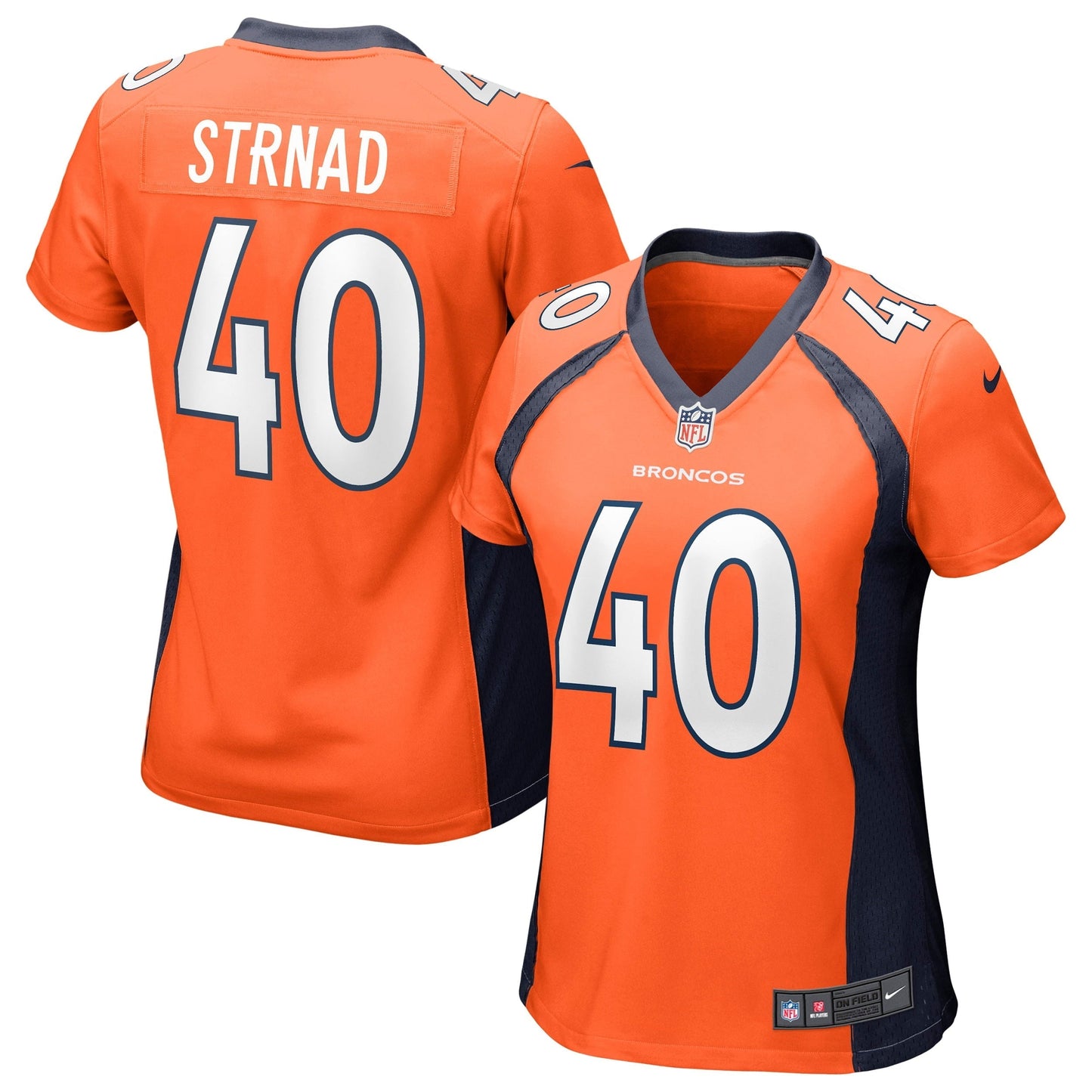 Women's Nike Justin Strnad Orange Denver Broncos Game Jersey