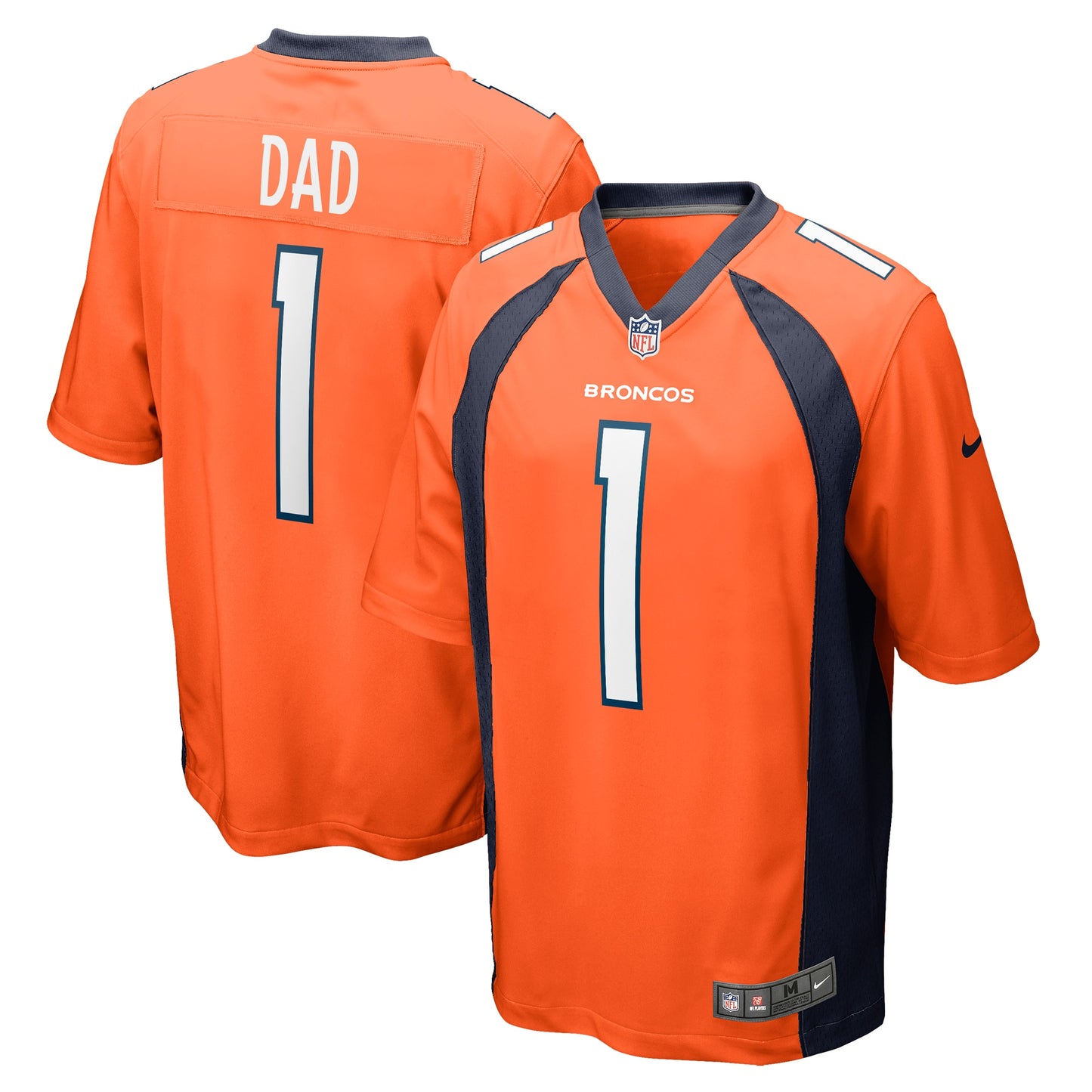 Number 1 Dad Denver Broncos Nike Game Jersey - Orange