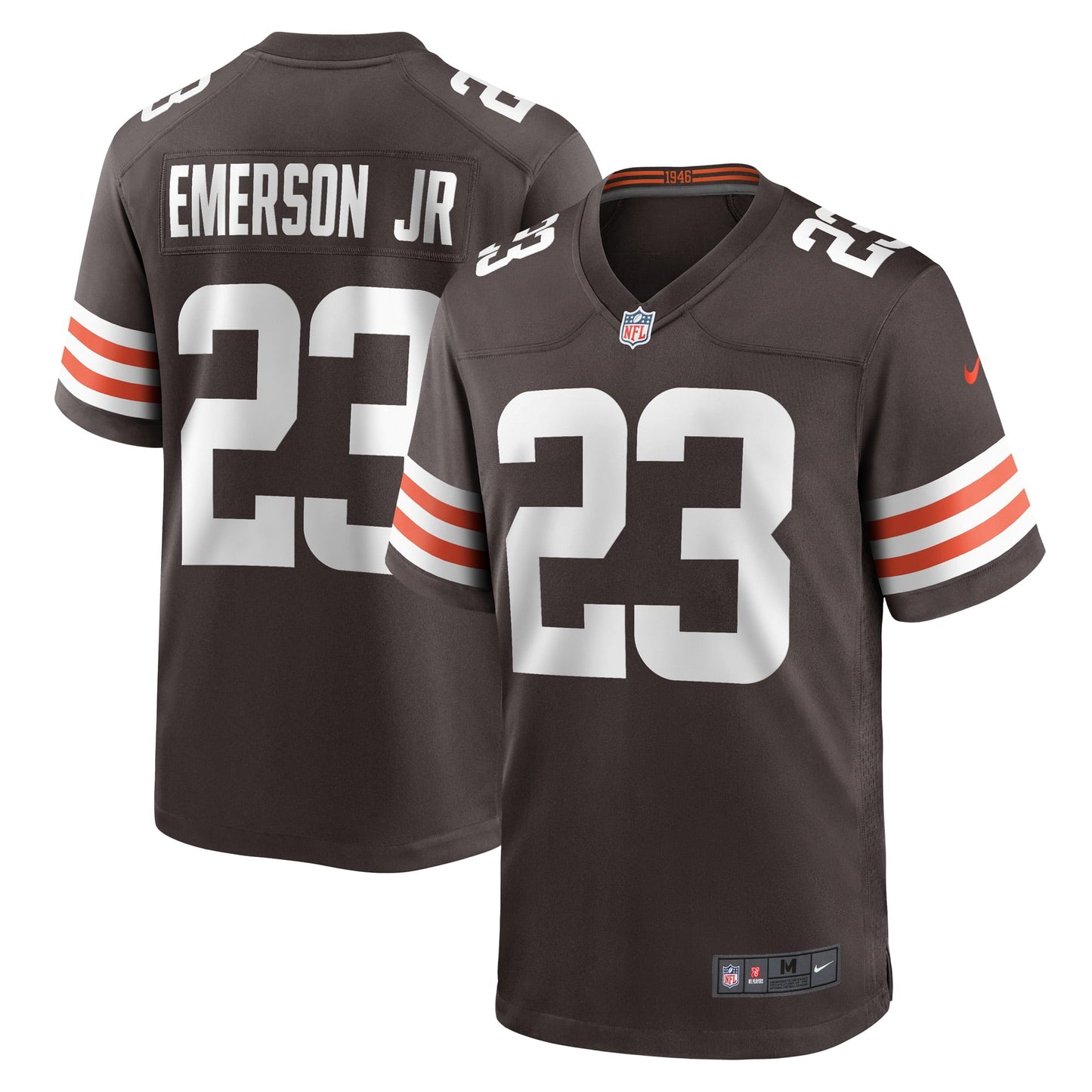 Men's Nike Martin Emerson Jr. Brown Cleveland Browns Game Player Jersey