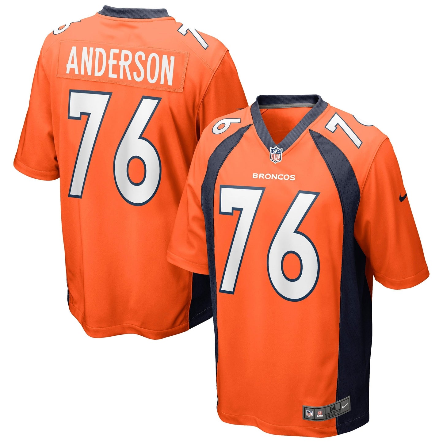 Men's Nike Calvin Anderson Orange Denver Broncos Game Jersey