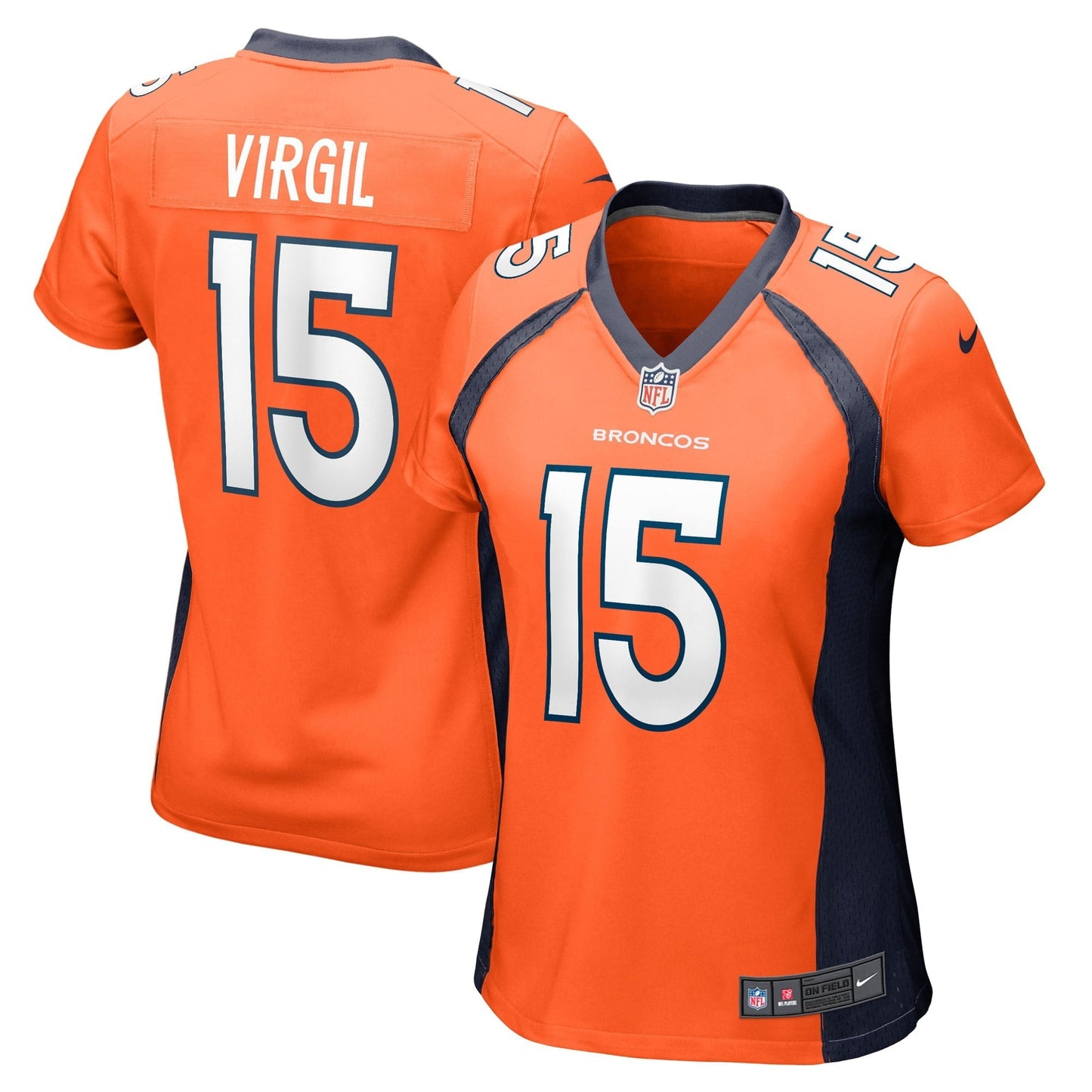 Women's Nike Jalen Virgil Orange Denver Broncos Game Player Jersey