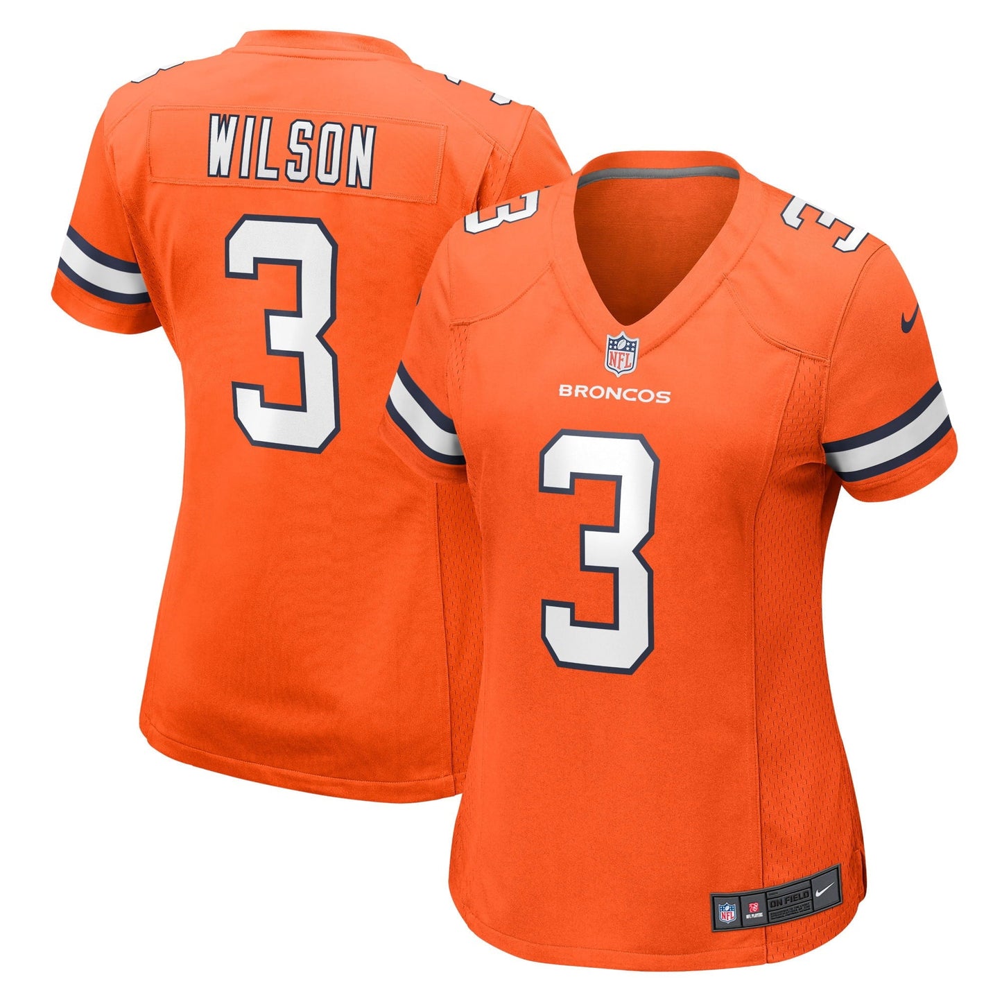 Women's Nike  Russell Wilson  Orange Denver Broncos Player Game Jersey