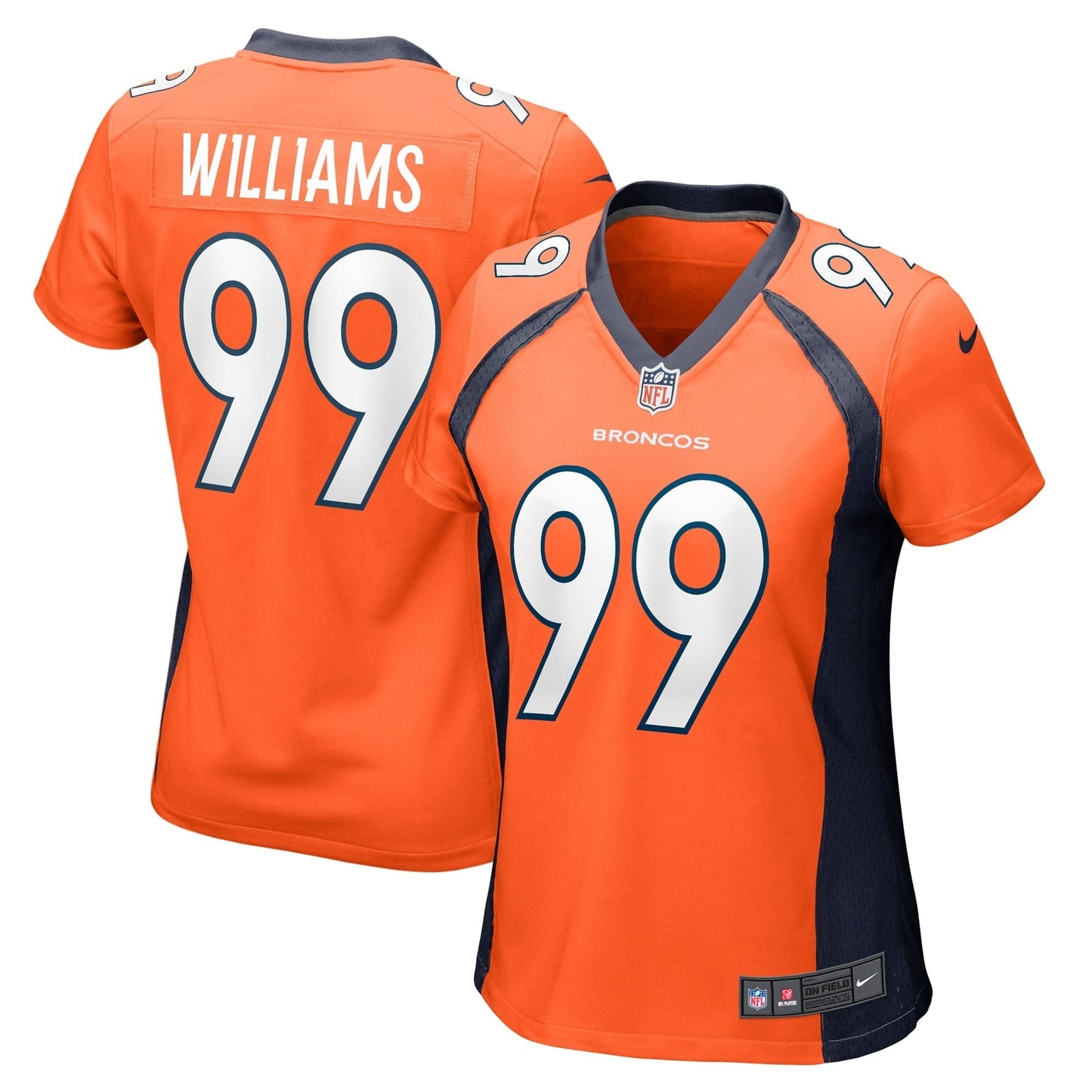 Women's Nike DeShawn Williams Orange Denver Broncos Game Player Jersey